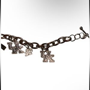 Vintage University of Kentucky Wildcats Mixed Metal Toggle Charm Bracelet"